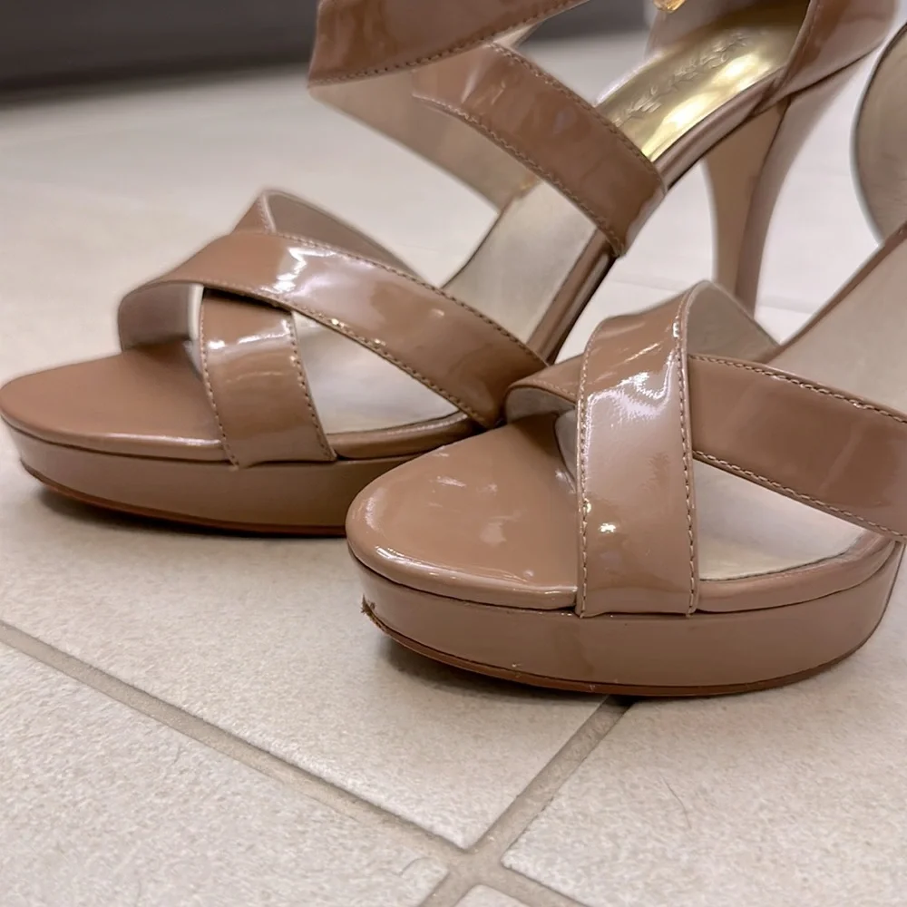 Michael Kors - Nude Strap Platform Heels - Picture 8 of 9